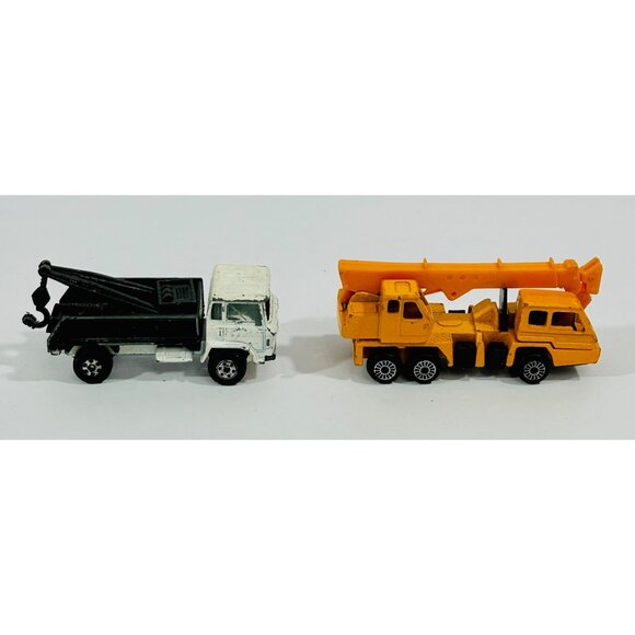 Vintage Yatming Black White Tow Truck & Zylmex Windracers P311 Crane Set Hong Ko - Picture 10 of 12